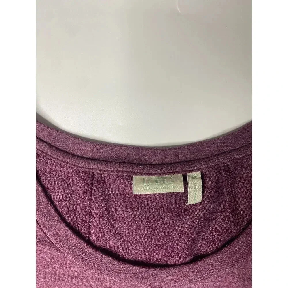 Logo By Lori Goldstein Tunic Top Long Sleeve Burgundy Red Pocket Womens 1X - Picture 2 of 5